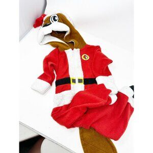 Buc-ee Beaver Santa Christmas Mascot Body Suit Cosplay Pajamas Costume Red 3T
